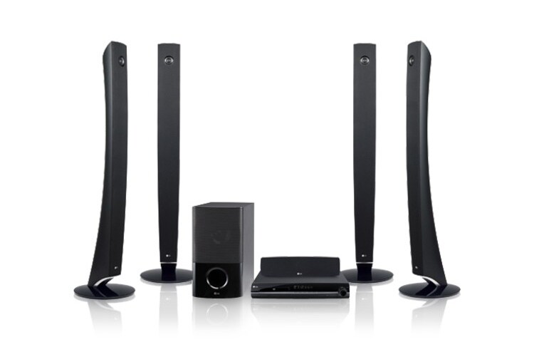 Visning forfra af LG&#39;s 5.1 Dvd-hjemmebiosystem HT904TA