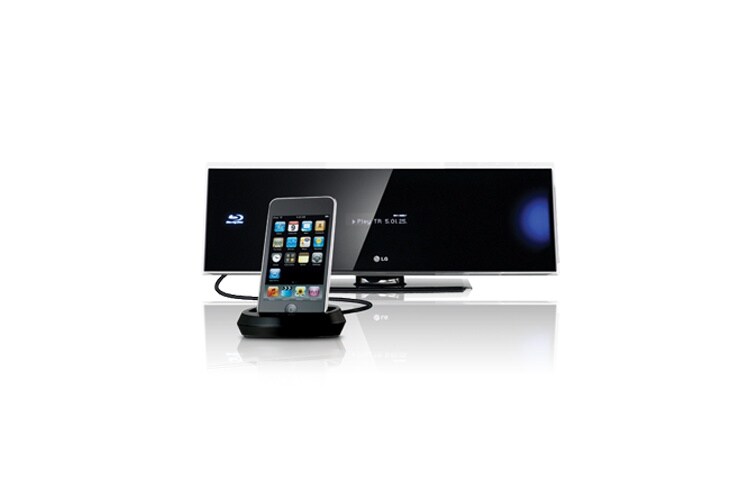 LG 2.1 3D-hjemmebiosystem med ultra tynde højttalere, som kan vægmonteres., HX995DF