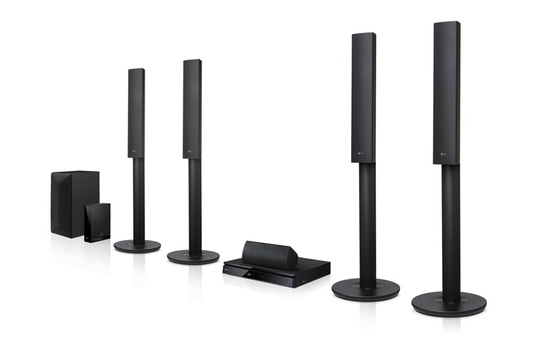 Visning forfra af 3D hjemmebiografsystem med Blu-ray™ og dvd LHB655W