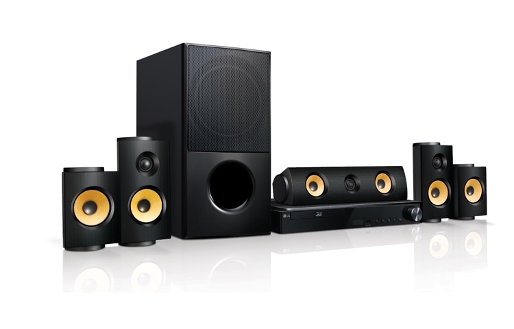 Visning forfra af 3D hjemmebiografsystem med Blu-ray™ og dvd LHB725