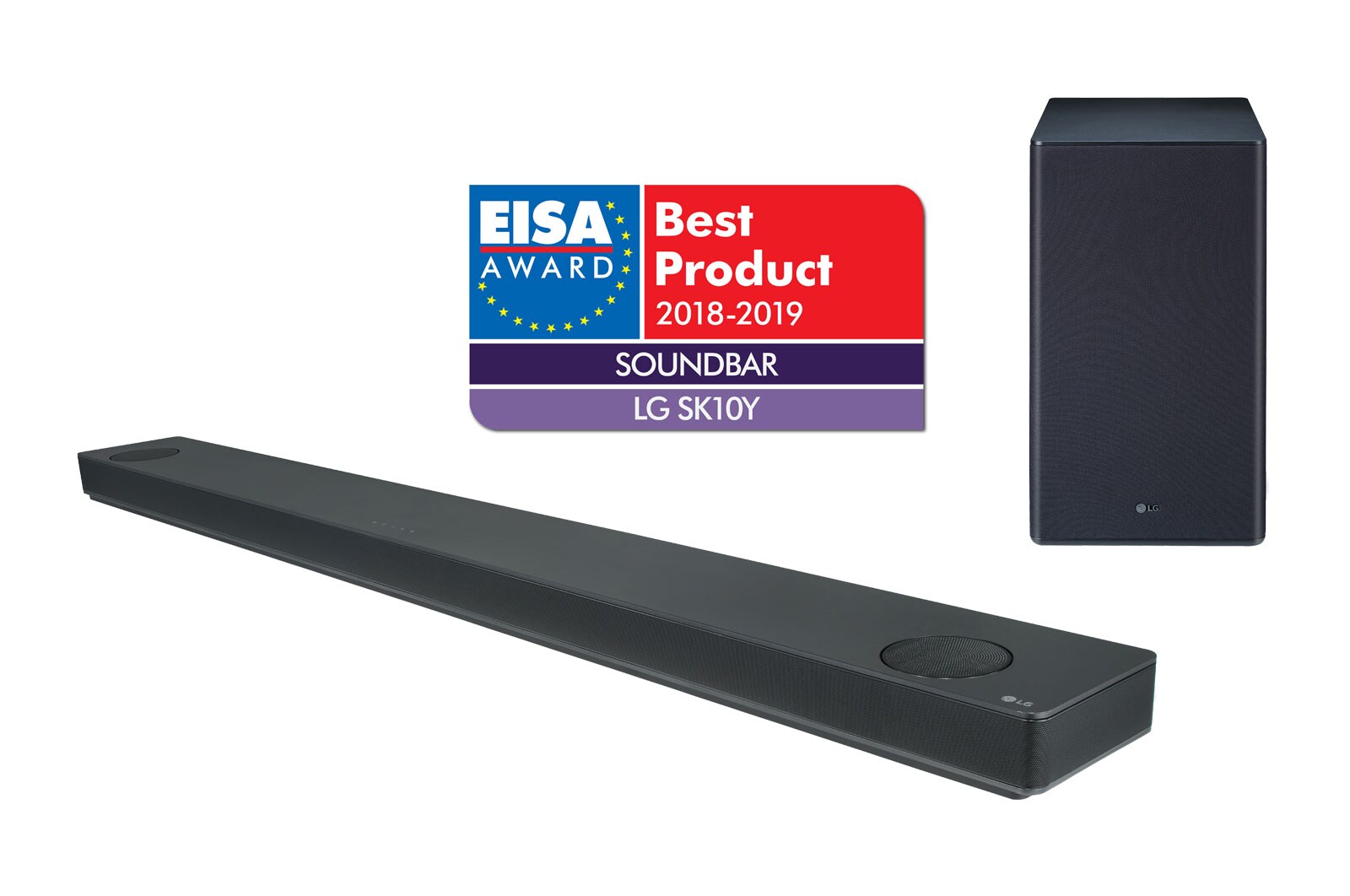 Visning forfra af 5.1.2 ch High Res Audio Sound Bar w/ Meridian Technology SK10Y