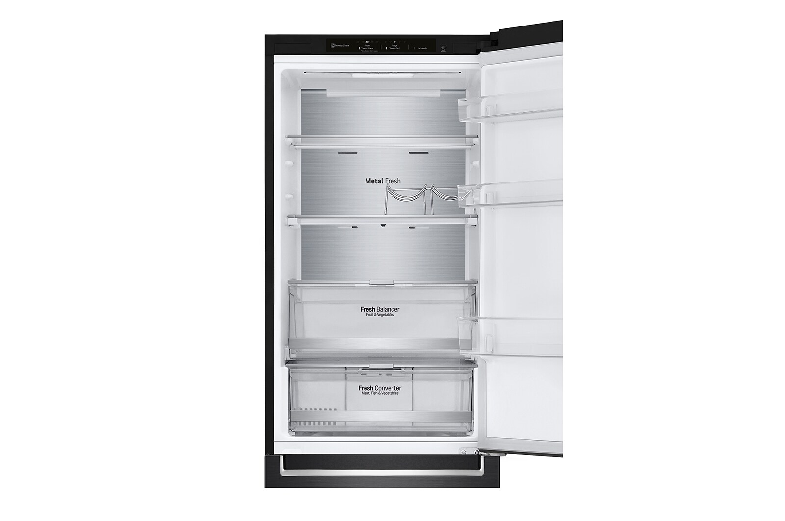 LG 1.86M 341L Kølefryseskab(Matte Black) - Energiklasse C, DoorCooling™ og Smart Diagnosis™, ELB81MCVCP