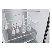 LG 1.86M 341L Kølefryseskab(Matte Black) - Energiklasse C, DoorCooling™ og Smart Diagnosis™, ELB81MCVCP