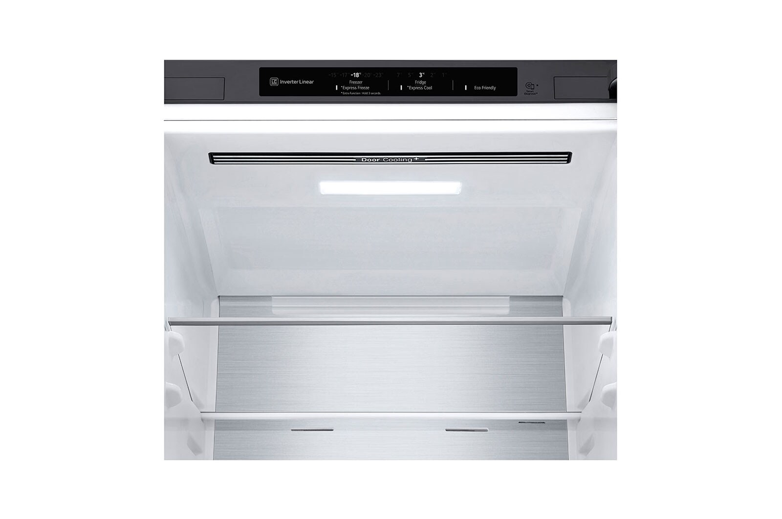 LG 1.86M 341L Kølefryseskab(Shiny Steel) - Energiklasse C, DoorCooling™ og Smart Diagnosis™, ELB81PZVCP