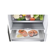 LG 1.86M 341L Kølefryseskab(Shiny Steel) - Energiklasse C, DoorCooling™ og Smart Diagnosis™, ELB81PZVCP