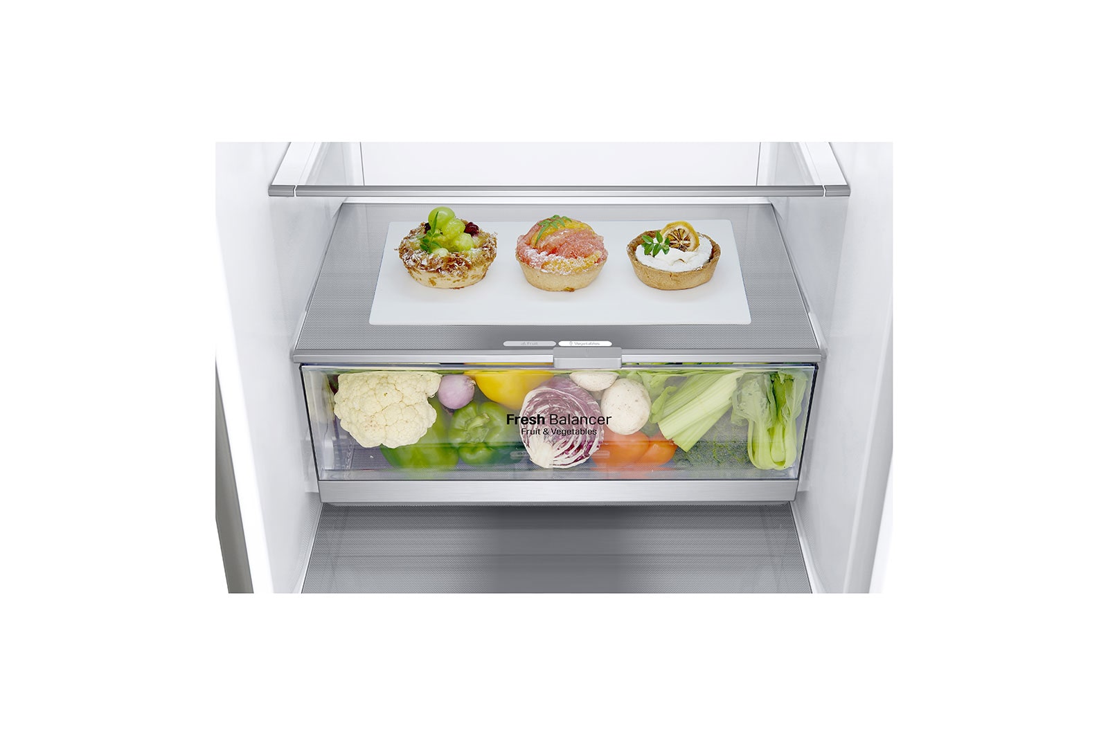 LG 2.03M 384L Kølefryseskab(Metal Sorbet) - Energiklasse C, DoorCooling™ og Smart Diagnosis™ med Wi-Fi, ELB92MBACP