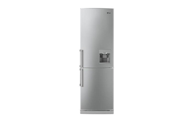 Visning forfra af Afrimningsfrit køle-/fryseskab i med Non Plumbing vanddispenser, 190 cm (296 L) GB3033PVNW