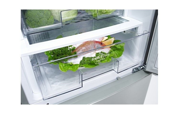 LG  Afrimningsfrit køle-/fryseskab i, 201 cm (nettovolumen 343 L), GBB530NSCPB