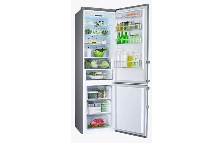 LG  Afrimningsfrit køle-/fryseskab i, 201 cm (nettovolumen 343 L), GBB530SWCFE
