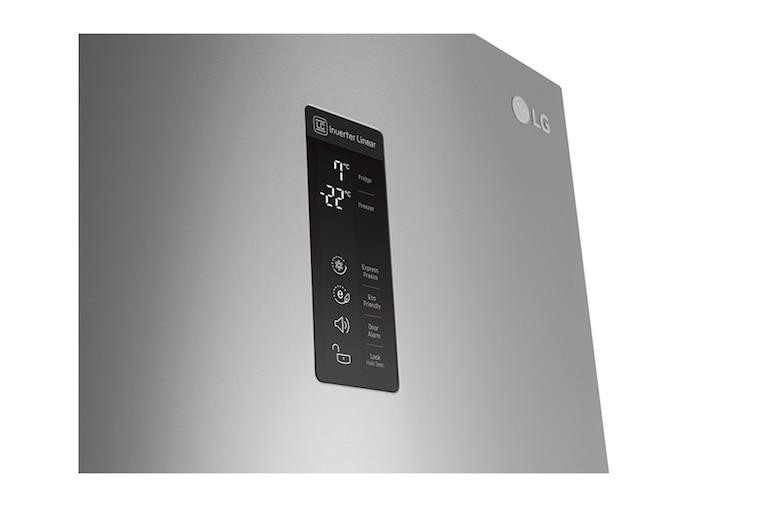 LG Ny Køle-/fryseskabe med Total No Frost, 190cm (nettovolumen 318 liter), GBB59PZFZB