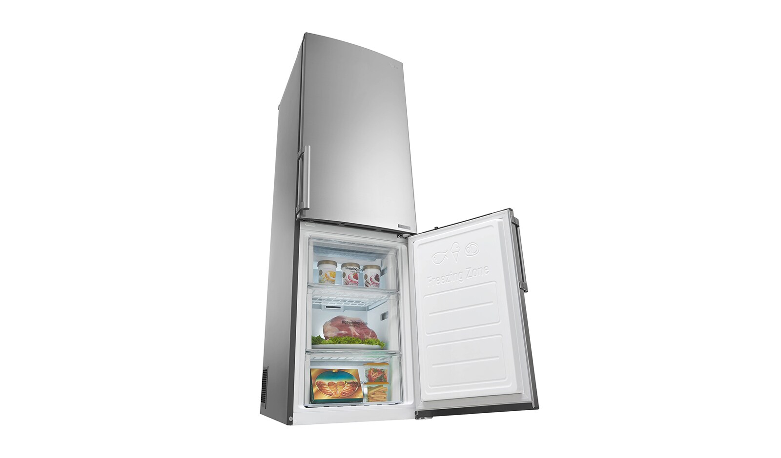 LG Ny Køle-/fryseskabe med Total No Frost, 190cm (nettovolumen 318 liter), GBB59PZJZB