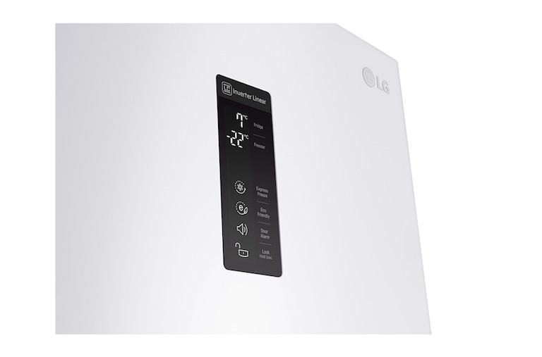 LG Ny Køle-/fryseskabe med Total No Frost, 190cm (nettovolumen 318 liter), GBB59SWFZB