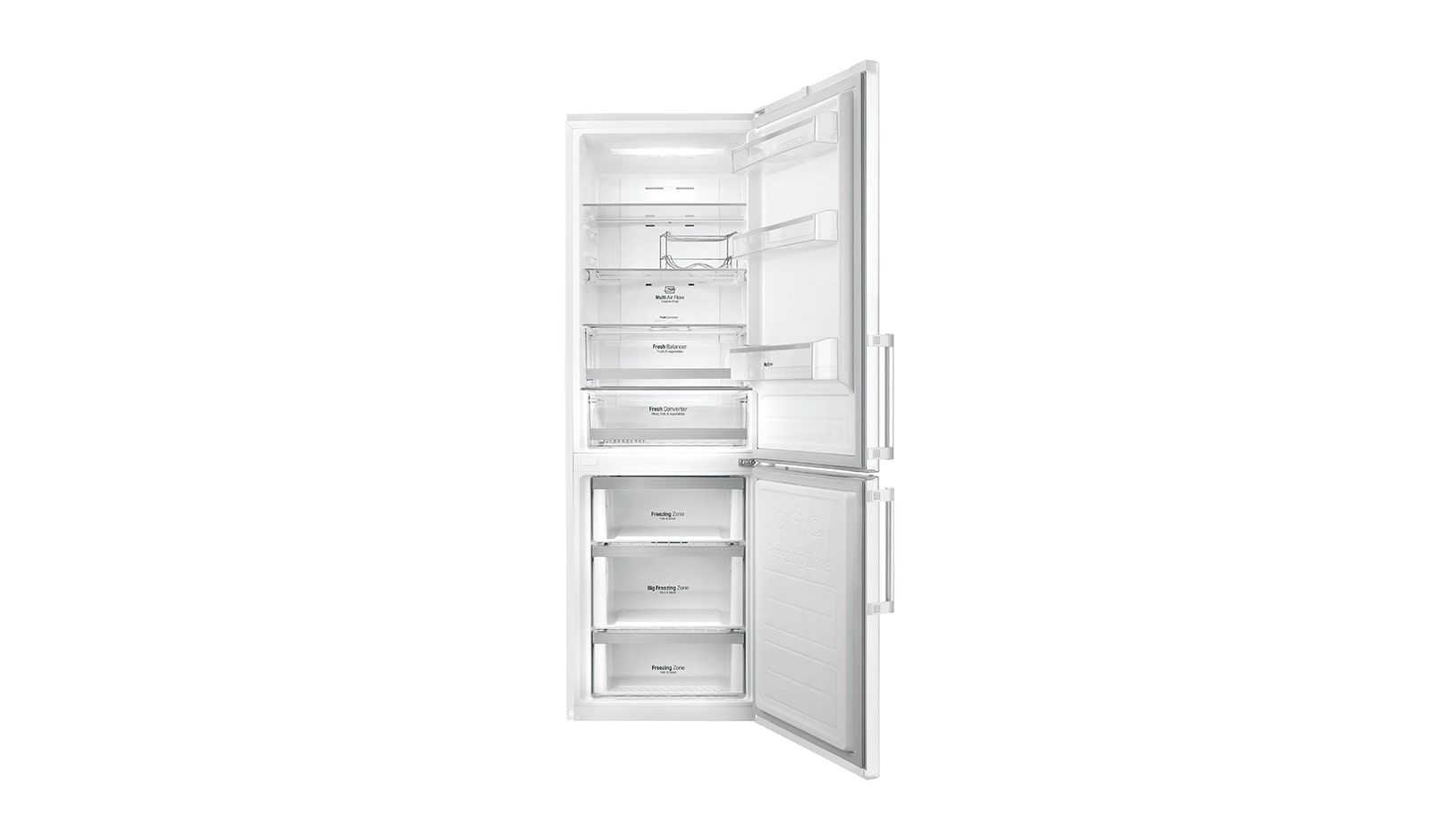 LG Ny Køle-/fryseskabe med Total No Frost, 190cm (nettovolumen 318 liter), GBB59SWFZB