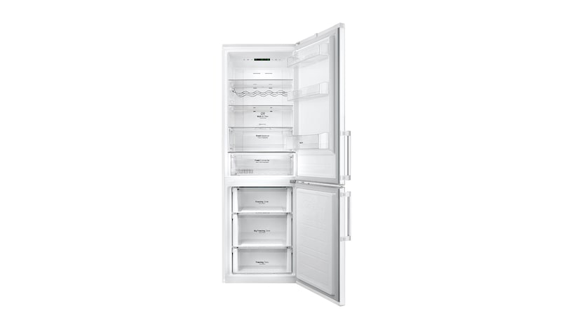 LG Ny Køle-/fryseskabe med Total No Frost, 190cm (nettovolumen 318 liter), GBB59SWGFB