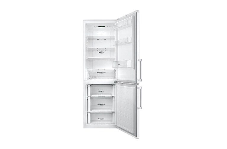 LG Ny Køle-/fryseskabe med Total No Frost, 190cm (nettovolumen 318 liter), GBB59SWJZB