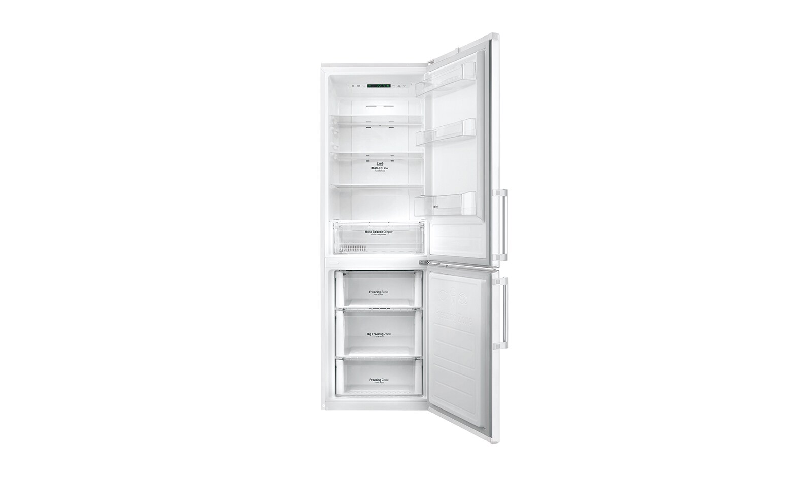LG Ny Køle-/fryseskabe med Total No Frost, 190cm (nettovolumen 318 liter), GBB59SWJZB