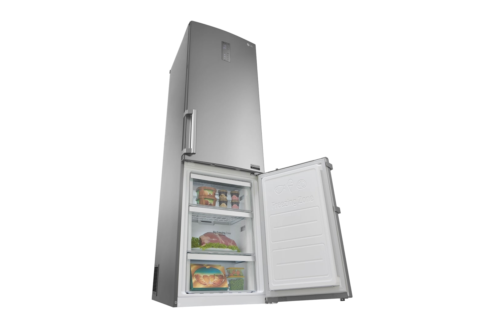 LG Centum Køle-/fryseskabe med Total No Frost, 201cm (nettovolumen 343 liter) , GBB60NSYQE