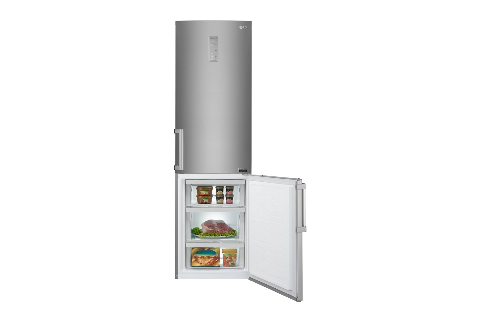 LG Centum Køle-/fryseskabe med Total No Frost, 201cm (nettovolumen 343 liter) , GBB60NSYQE