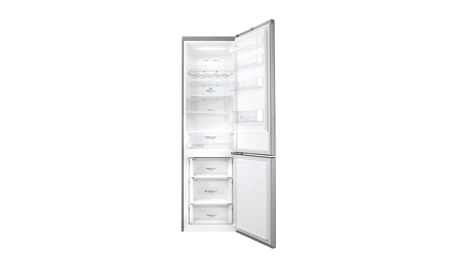 LG Ny Køle-/fryseskabe med Total No Frost, 201cm (nettovolumen 343 liter), GBB60PZDFS
