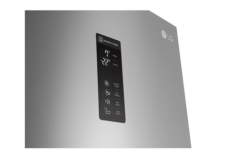 LG Ny Køle-/fryseskabe med Total No Frost, 201cm (nettovolumen 343 liter), GBB60PZDFS