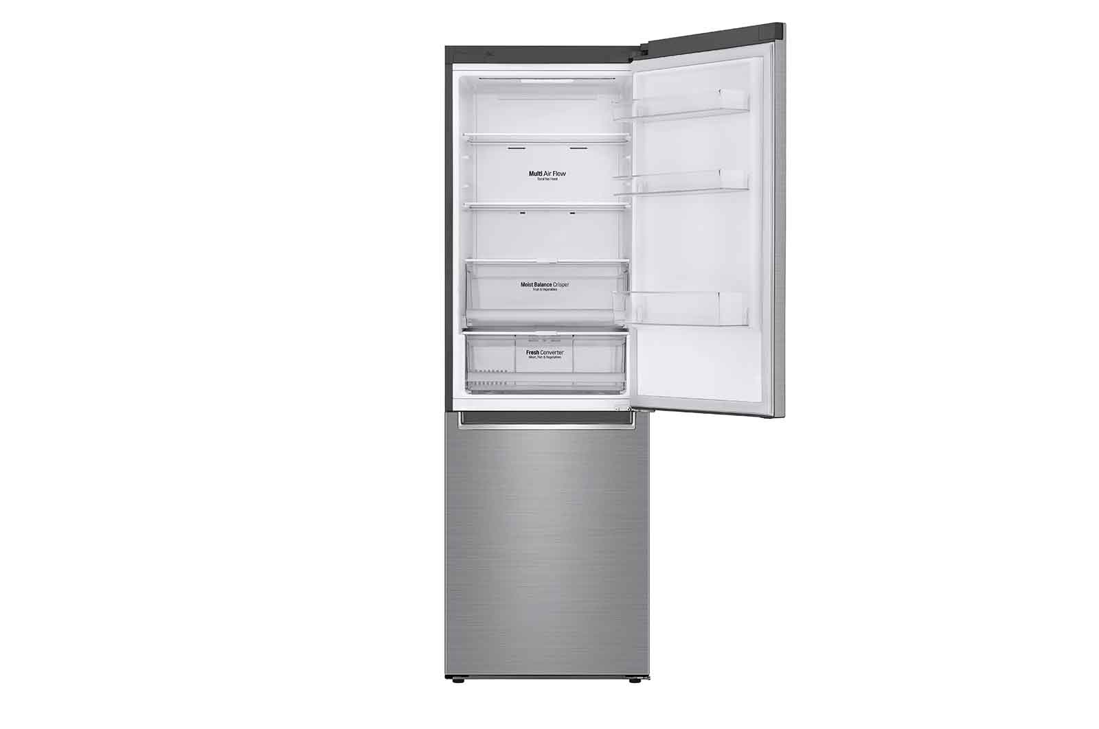LG 1.86M 341L Kølefryseskab(Shiny Steel) - Energiklasse D, Door Cooling™ og Smart Diagnosis™ med Wi-Fi, GBB61PZFFN