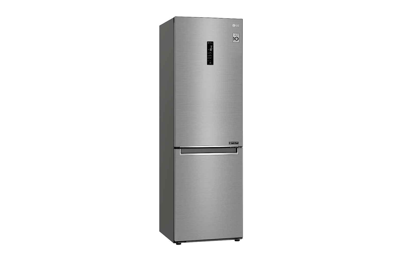 LG 1.86M 341L Kølefryseskab(Shiny Steel) - Energiklasse D, Door Cooling™ og Smart Diagnosis™ med Wi-Fi, GBB61PZFFN