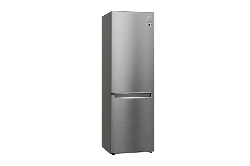 LG 1.86M 341L Kølefryseskab(Shiny Steel) - Energiklasse D, Nature Fresh, Door Cooling+™ og Smart Diagnosis™, GBB61PZGGN