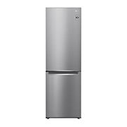 Visning forfra af 1.86M 341L Kølefryseskab(Shiny Steel) - Energiklasse D, Nature Fresh, Door Cooling+™ og Smart Diagnosis™ GBB61PZGGN