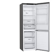 LG 1.86M 341L Kølefryseskab(Shiny Steel) - Energiklasse D, Nature Fresh, Door Cooling+™ og Smart Diagnosis™, GBB61PZGGN