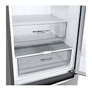 LG 1.86M 341L Kølefryseskab(Shiny Steel) - Energiklasse D, Nature Fresh, Door Cooling+™ og Smart Diagnosis™, GBB61PZGGN