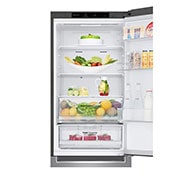 LG 1.86M 341L Kølefryseskab(Shiny Steel) - Energiklasse D, Nature Fresh, Door Cooling+™ og Smart Diagnosis™, GBB61PZGGN