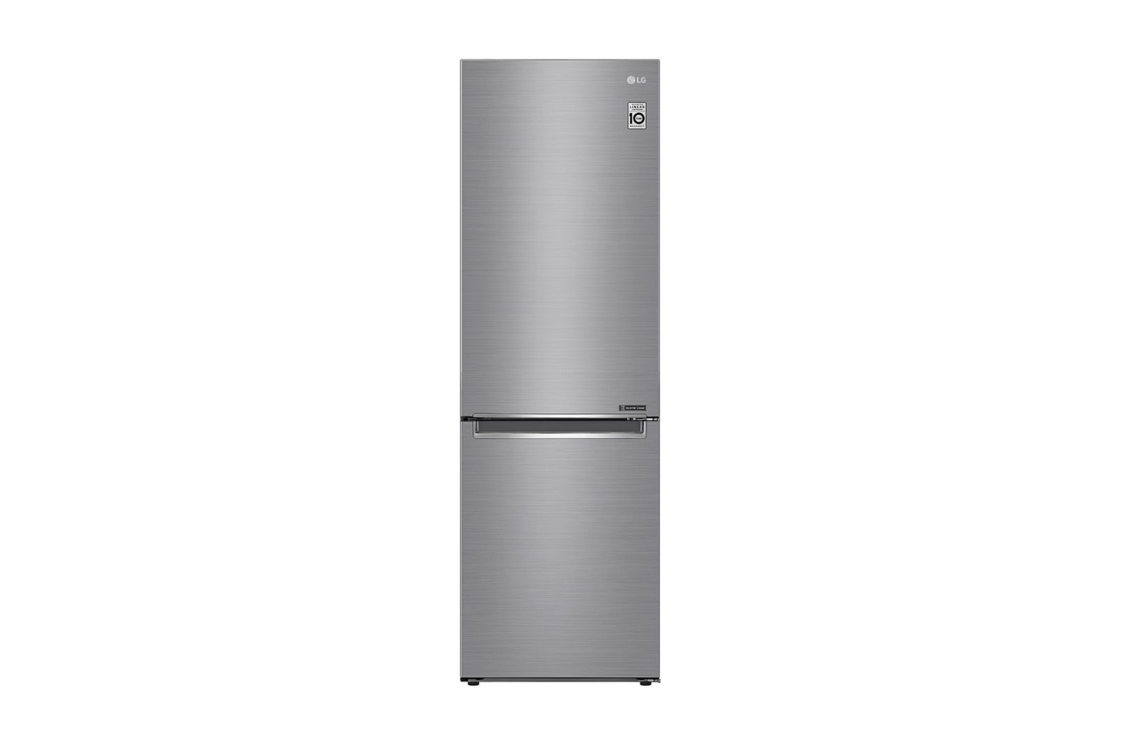 LG 1.86M 341L Kølefryseskab(Shiny Steel) - Energiklasse E, DoorCooling™, GBB61PZJMN