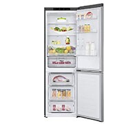 LG 1.86M 341L Kølefryseskab(Shiny Steel) - Energiklasse E, Door Cooling™, GBB61PZJZN