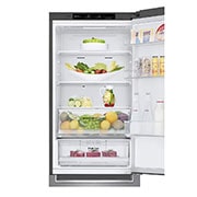 LG 1.86M 341L Kølefryseskab(Shiny Steel) - Energiklasse E, Door Cooling™, GBB61PZJZN