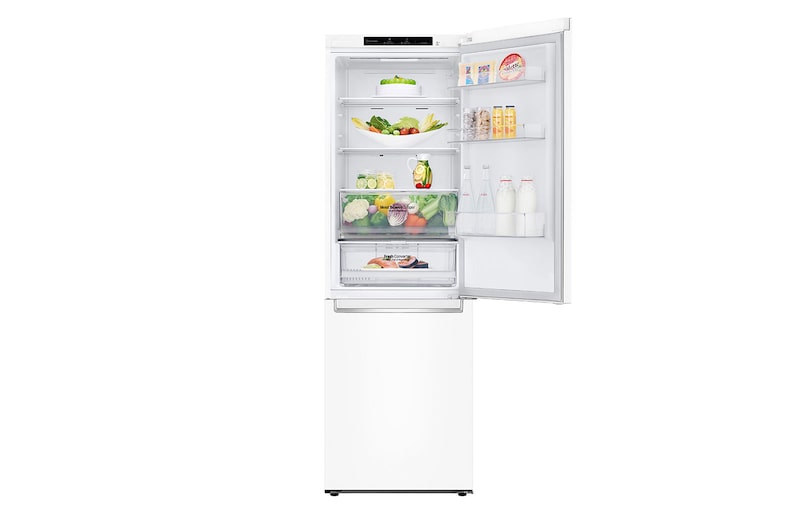 LG 1.86M 341L Kølefryseskab(Hvid) - Energiklasse D,  Nature Fresh, Door Cooling+™ og Smart Diagnosis™, GBB61SWGGN