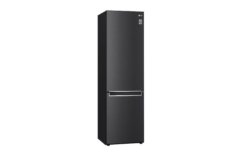 LG 2.03M 384L Kølefryseskab(Matte Black Stainless Steel) - Energiklasse D, Nature Fresh, Door Cooling+™ og Smart Diagnosis™, GBB62MCGGN