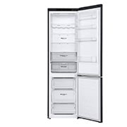 LG 2.03M 384L Kølefryseskab(Matte Black Stainless Steel) - Energiklasse D, Nature Fresh, Door Cooling+™ og Smart Diagnosis™, GBB62MCGGN