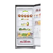 LG 2.03M 384L Kølefryseskab(Shiny Steel) - Energiklasse D, Door Cooling™ og Smart Diagnosis™ med Wi-Fi, GBB62PZFFN
