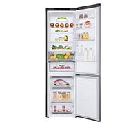 LG 2.03M 384L Kølefryseskab(Shiny Steel) - Energiklasse D, Door Cooling™ , GBB62PZGFN