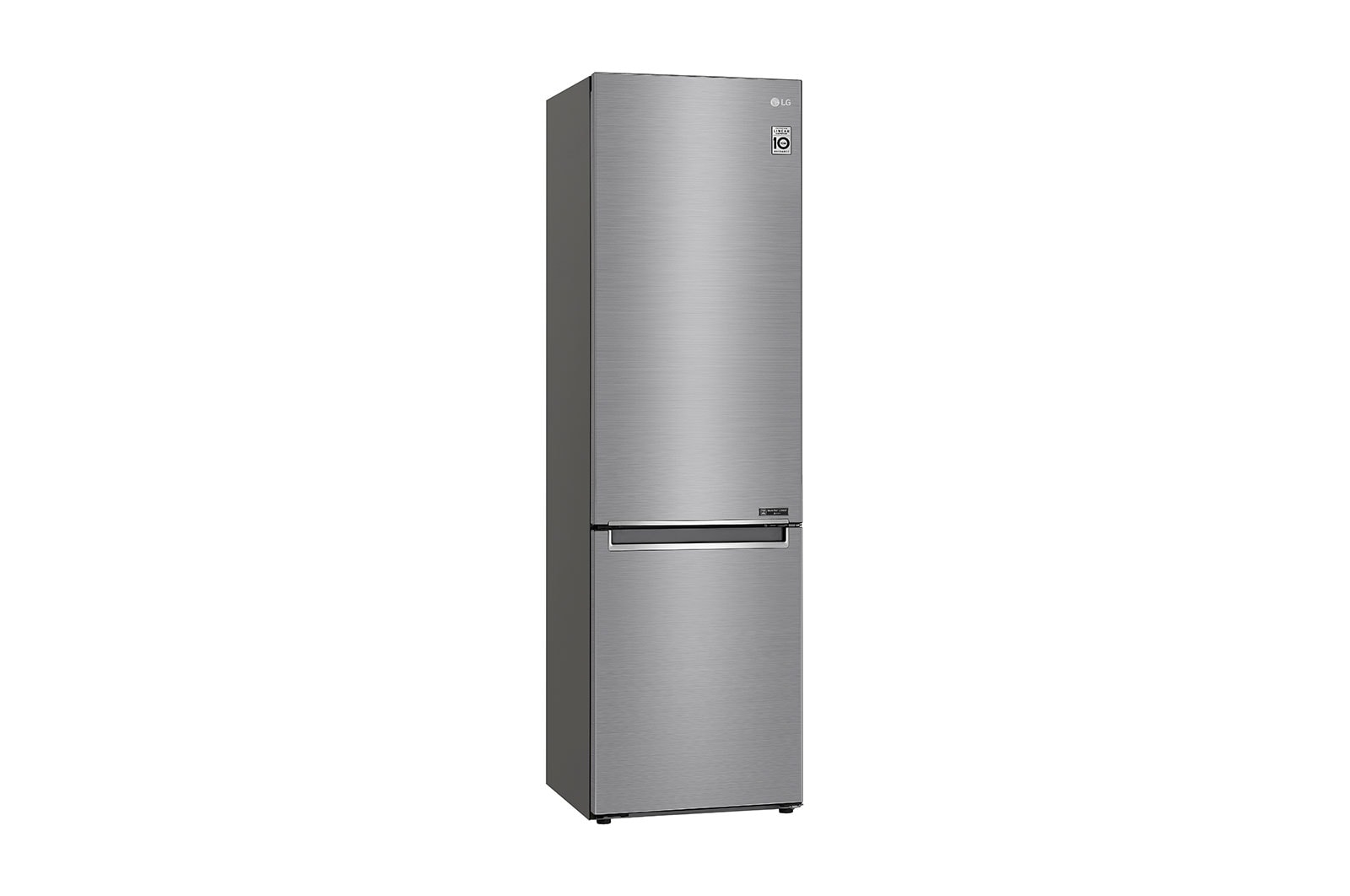 LG 2.03M 384L Kølefryseskab(Shiny Steel) - Energiklasse D, Door Cooling™ , GBB62PZGFN