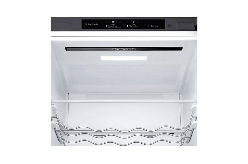 LG 2.03M 384L Kølefryseskab(Shiny Steel) - Energiklasse D, Door Cooling™ , GBB62PZGGN