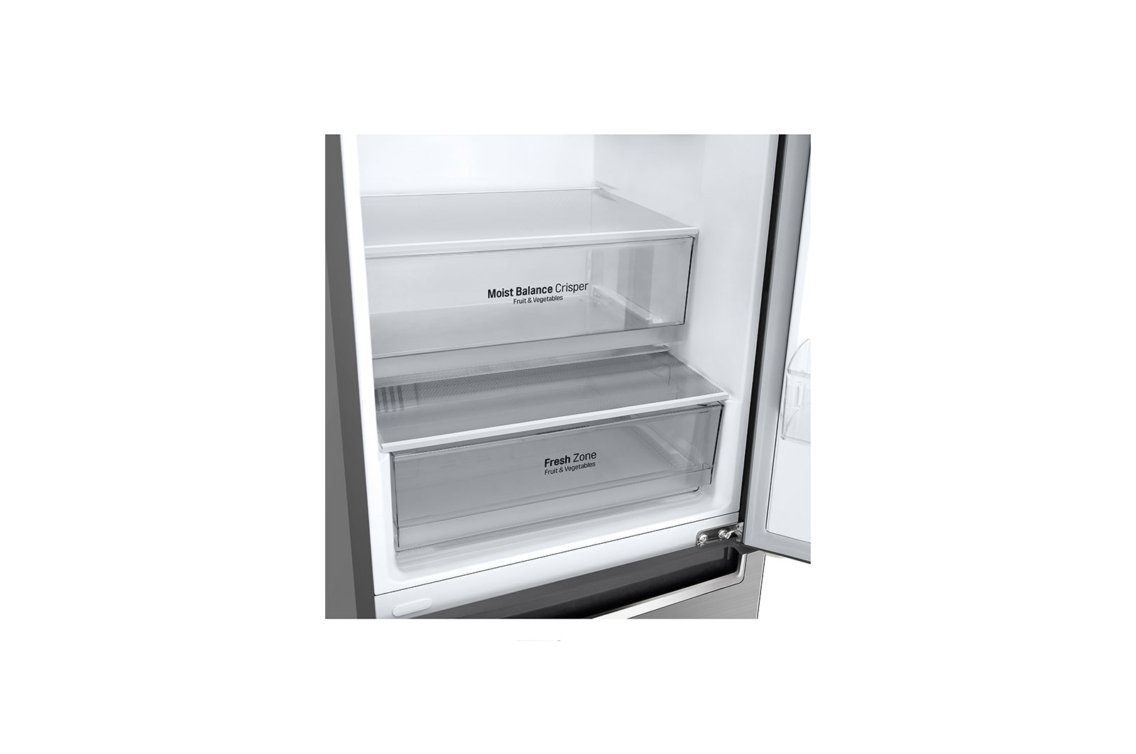 LG 2.03M 384L Kølefryseskab(Shiny Steel) - Energiklasse E, Door Cooling™ og Smart Diagnosis™ med Wi-Fi, GBB62PZHZN