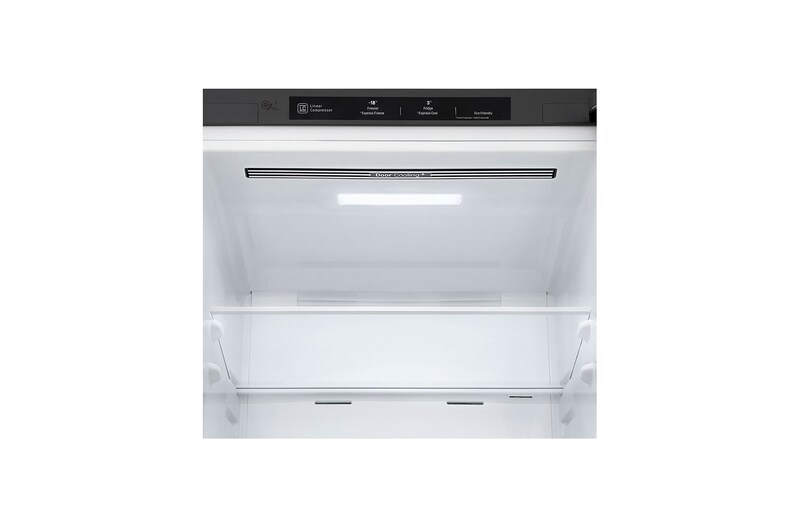 LG 2.03M 384L Kølefryseskab(Shiny Steel) - Energiklasse E, Door Cooling™ , GBB62PZJZN
