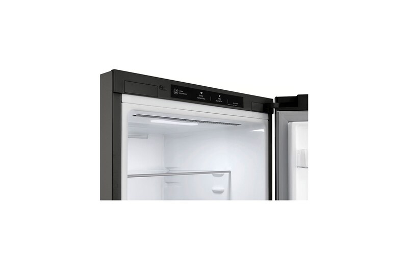 LG 2.03M 384L Kølefryseskab(Shiny Steel) - Energiklasse E, Door Cooling™ , GBB62PZJZN