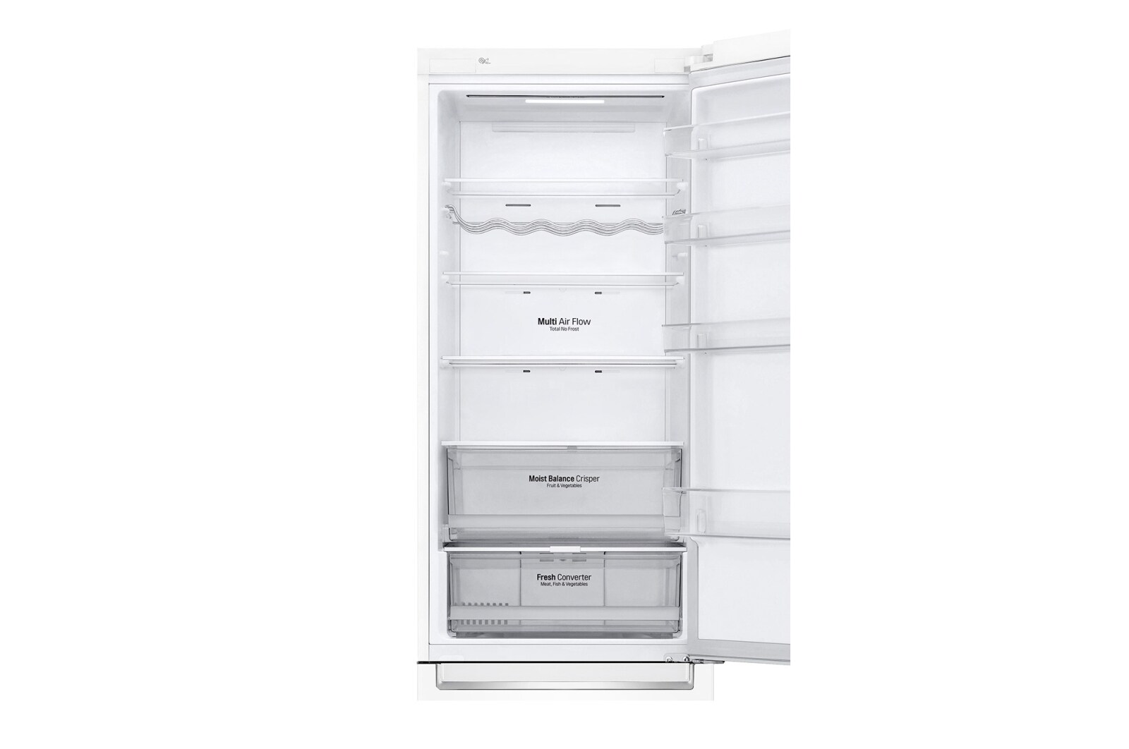 LG 2.03M 384L Kølefryseskab(Hvid) - Energiklasse D, Door Cooling™ og Smart Diagnosis™ med Wi-Fi, GBB62SWFFN