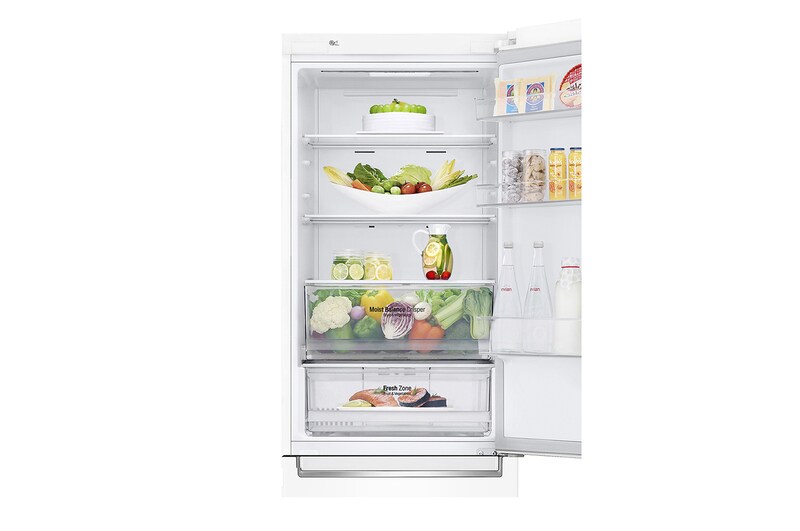 LG 2.03M 384L Kølefryseskab(Hvid) - Energiklasse E, Door Cooling™ og Smart Diagnosis™ med Wi-Fi, GBB62SWHZN