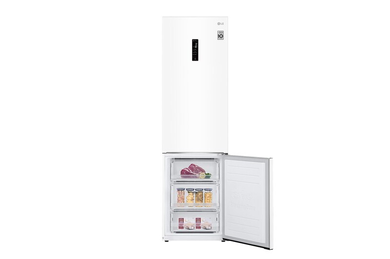 LG 2.03M 384L Kølefryseskab(Hvid) - Energiklasse E, Door Cooling™ og Smart Diagnosis™ med Wi-Fi, GBB62SWHZN