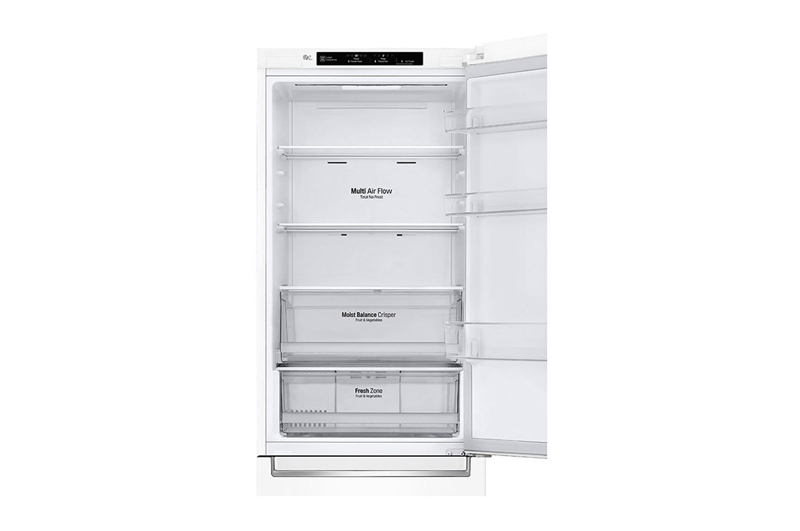 LG Køle-/fryseskabe med DoorCooling+™, 203cm (nettovolumen 384 liter) , GBB62SWJZN