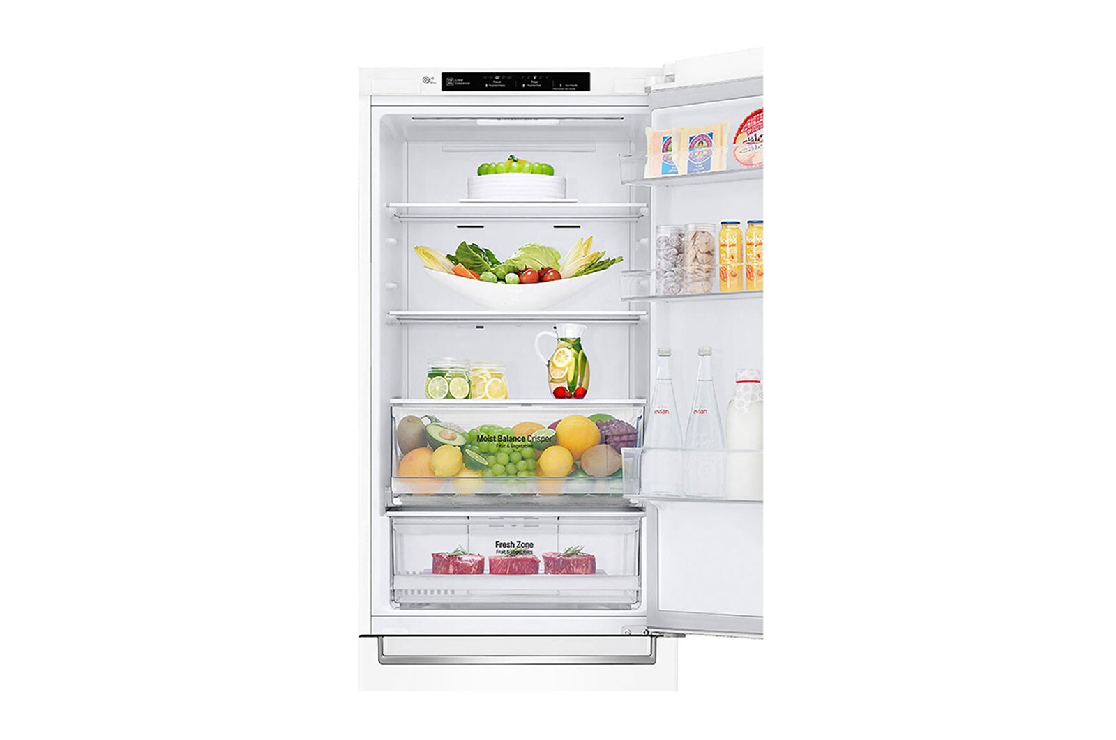 LG Køle-/fryseskabe med DoorCooling+™, 203cm (nettovolumen 384 liter) , GBB62SWJZN
