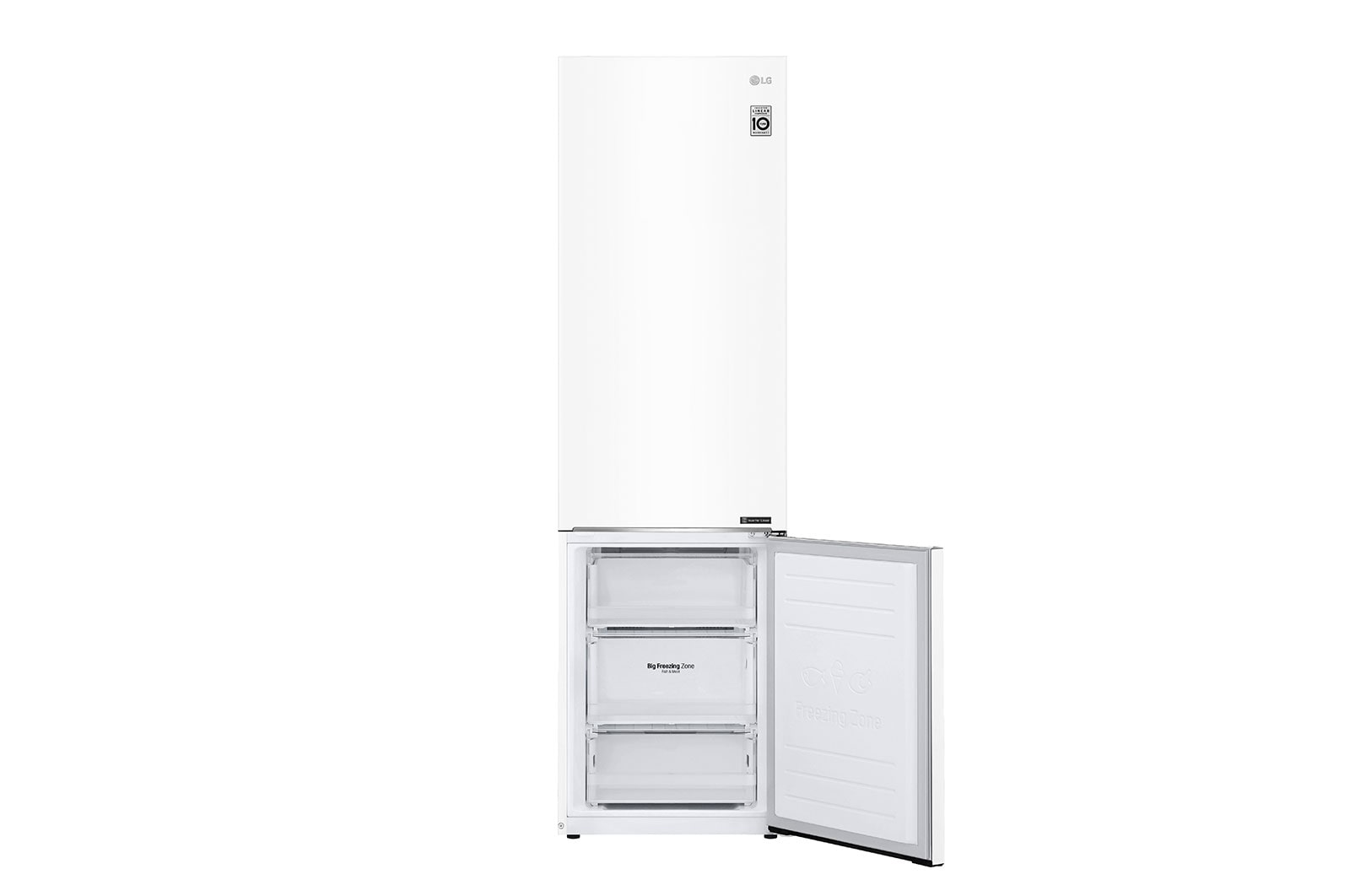 LG Køle-/fryseskabe med DoorCooling+™, 203cm (nettovolumen 384 liter) , GBB62SWJZN
